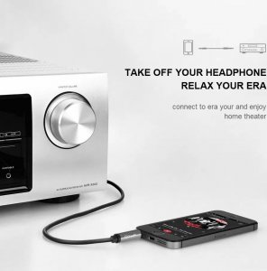 Kabel KABEL Aux Audio Mały Jack Duży Jack 3.5 to 6.35 10m 2