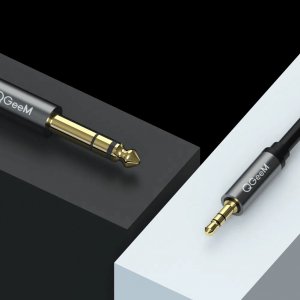 Kabel KABEL Aux Audio Mały Jack Duży Jack 3.5 to 6.35 10m 5