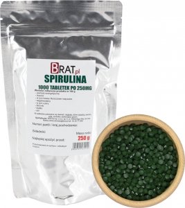 BRAT.PL Spirulina 250g - anemia,odporność 1000 tabletek od BRAT 1