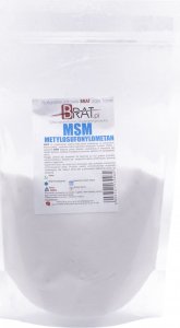 BRAT.PL MSM proszek 500g METYLOSULFONYLOMETAN kolagen 1