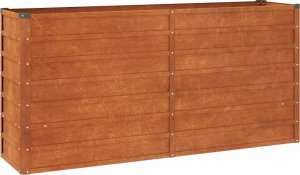 vidaXL vidaXL Donica ogrodowa, szara, 160x40x77 cm, stal kortenowska 3