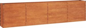 vidaXL vidaXL Donica ogrodowa, szara, 320x40x77 cm, stal kortenowska 3