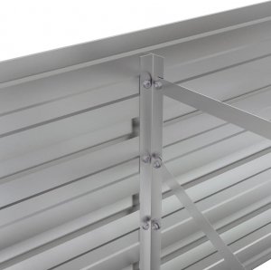 vidaXL vidaXL Donica ogrodowa, szara, 320x40x77 cm, stal kortenowska 6