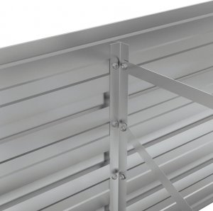 vidaXL vidaXL Donica ogrodowa, szara, 160x80x45 cm, stal kortenowska 6