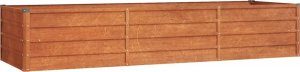 vidaXL Donica ogrodowa, szara, 240x80x45 cm, stal kortenowska 3