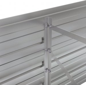 vidaXL Donica ogrodowa, szara, 240x80x45 cm, stal kortenowska 6