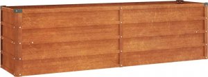vidaXL vidaXL Donica ogrodowa, szara, 160x40x45 cm, stal kortenowska 3