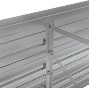 vidaXL vidaXL Donica ogrodowa, szara, 160x40x45 cm, stal kortenowska 6