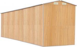 vidaXL Szopa ogrodowa, jasnobrązowa 192x772x223 cm, stal galwanizowana 6