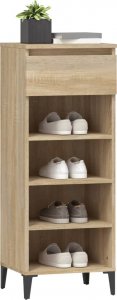 vidaXL vidaXL Półka na buty, dąb sonoma 40x36x105 cm, materiał drewnopochodny 4