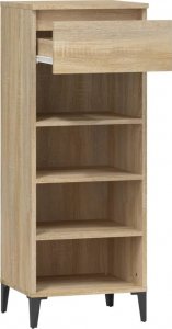 vidaXL vidaXL Półka na buty, dąb sonoma 40x36x105 cm, materiał drewnopochodny 6