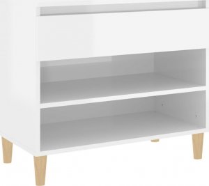 vidaXL vidaXL Szafka na buty, wysoki połysk, biała, 70x36x60 cm 2