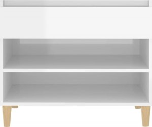 vidaXL vidaXL Szafka na buty, wysoki połysk, biała, 70x36x60 cm 6