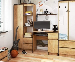 Biurko Fabryka Mebli Akord Piksel Dąb Craft 90 cm x 50 cm 4