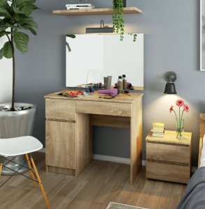 Fabryka Mebli Akord TOALETKA KOSMETYCZNA Z LUSTREM P-2/SL 900x600 LEWA DĄB SONOMA 6