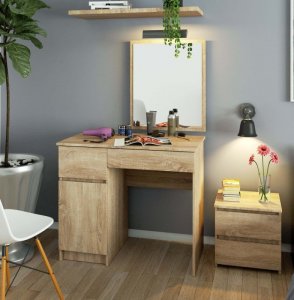 Fabryka Mebli Akord TOALETKA KOSMETYCZNA Z LUSTREM P-2/SL 500x600 LEWA DĄB SONOMA 6
