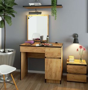 Fabryka Mebli Akord TOALETKA KOSMETYCZNA Z LUSTREM P-2/SL 500x600 PRAWA DĄB CRAFT 5