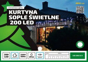 Lampki choinkowe Okej Lux SOPLE 200 LED 8,75M CIEPŁY BIAŁY 1