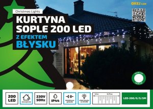 Lampki choinkowe Okej Lux 200 LED niebieskie 1