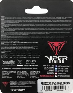 Pamięć do laptopa Patriot Viper Steel, SODIMM, DDR4, 8 GB, 3200 MHz, CL18 (PVS48G320C8S) 6