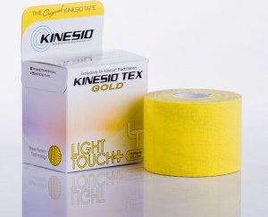 Kinesio Taśma tejp tape Kinesio Tex Gold LIGHT TOUCH + Kinesiotaping Żółty 1