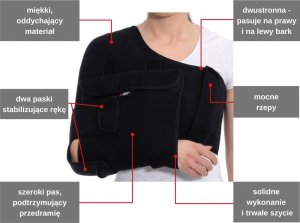 Medical Sport Kamizelka na ramię i bark orteza typu Desaulta MSupport M 6