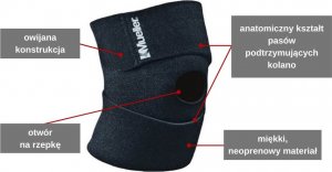 Mueller Sports Opaska ściągacz na kolano neoprenowa orteza stabilizator Mueller 3