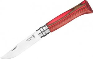Opinel Nóż Opinel Inox Laminated Red Natural 08 1