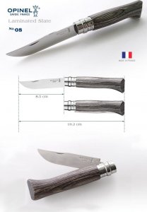 Opinel Nóż Inox Laminated Red Natural 08 4