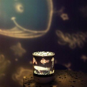 OEM LAMPKA NOCNA Z PROJEKTOREM + BLUETOOTH 3 KOLORY ŚWIATŁA + PILOT 2