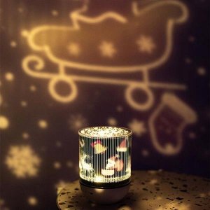 OEM LAMPKA NOCNA Z PROJEKTOREM + BLUETOOTH 3 KOLORY ŚWIATŁA + PILOT 4