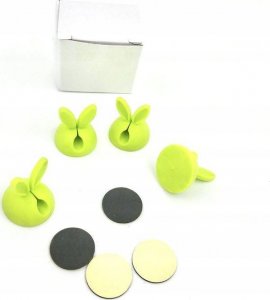 Organizer OEM ORGANIZER DO KABLI ZESTAW 4SZT., GREEN / ZIELONY 3