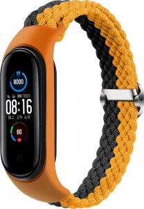OEM Opaska pleciona Smart Band M3/M4/M5/M6 ORANGE-GRAY / POMARAŃCZOWO-SZARY 1