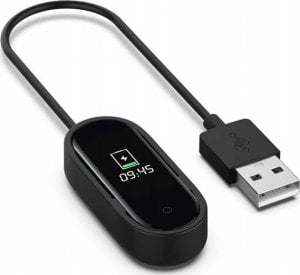 Kabel USB OEM ŁADOWARKA USB MI BAND / SMART BAND M4 BLACK / CZARNY, 20CM 1