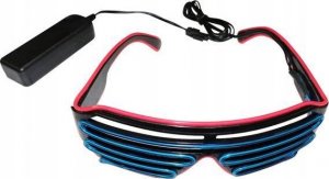 OEM ŚWIECĄCE OKULARY LED (2 KOLORY) PINK-BLUE / RÓŻOWO-NIEBIESKI 1