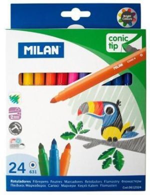 Milan Flamastry 24 kolory ze stoĹĽkowÄ… koĹ„cĂłwkÄ… 1
