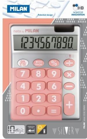 Kalkulator Milan Kalkulator 10-pozycyjny Silver różowy (159906SLPBL) 1
