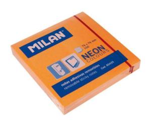 Milan Karteczki neonowe 75x75 mm pomarańczowe 1