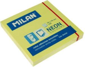 Milan Karteczki neonowe 75x75 mm żółte 1