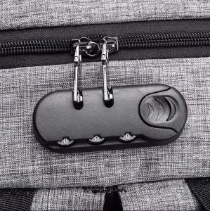 Plecak 4kom.pl Plecak antykradzieżowy na laptopa, na tablet z zamkiem szyfrowym uniwersalny z ładowarką podróżny 6