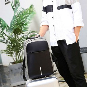 Plecak 4kom.pl Plecak antykradzieżowy na laptopa, na tablet z zamkiem szyfrowym uniwersalny z ładowarką podróżny 10