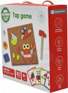 Woopie WOOPIE GREEN Drewniana Przybijanka z Młotkiem Układanka 20 wzorów 82 el. Certyfikat FSC 13