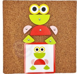 Woopie WOOPIE GREEN Drewniana Przybijanka z Młotkiem Układanka 20 wzorów 82 el. Certyfikat FSC 9