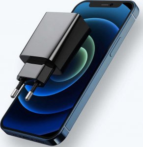 Ładowarka Alogy Ładowarka sieciowa Alogy szybka USB-C Type C PD 20W Czarna + Kabel USB-C 60W 2m 2