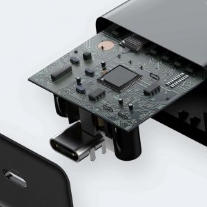 Ładowarka Alogy Ładowarka sieciowa Alogy szybka USB-C Type C PD 20W Czarna + Kabel USB-C 60W 2m 3