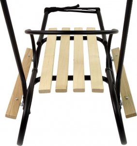 LeanToys Sanki Metalowe z Pchaczem Oparcie Pasek Czarne 4