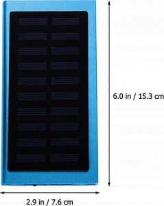 Latarka 4kom.pl PowerBank Solarny wodoodporny bank energii latarka LED ładowarka zewnętrzna Power Bank USB 20000mAh Niebieski 1
