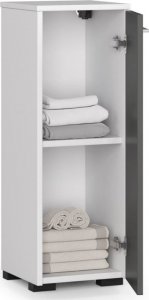 Fabryka Mebli Akord Szafka łazienkowa stojąca FIN S 30 cm - biała-grafit szary 2