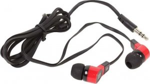 Słuchawki Defender Słuchawki przewodowe dokanałowe Defender Basic 619 mini Jack 3.5mm Czarno-czerwone 3