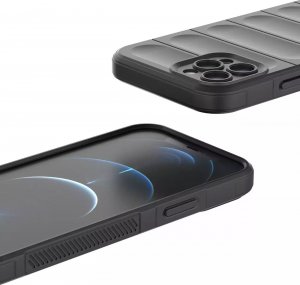 4kom.pl Magic Shield Case etui do iPhone 12 Pro elastyczny pancerny pokrowiec ciemnoniebieski 21